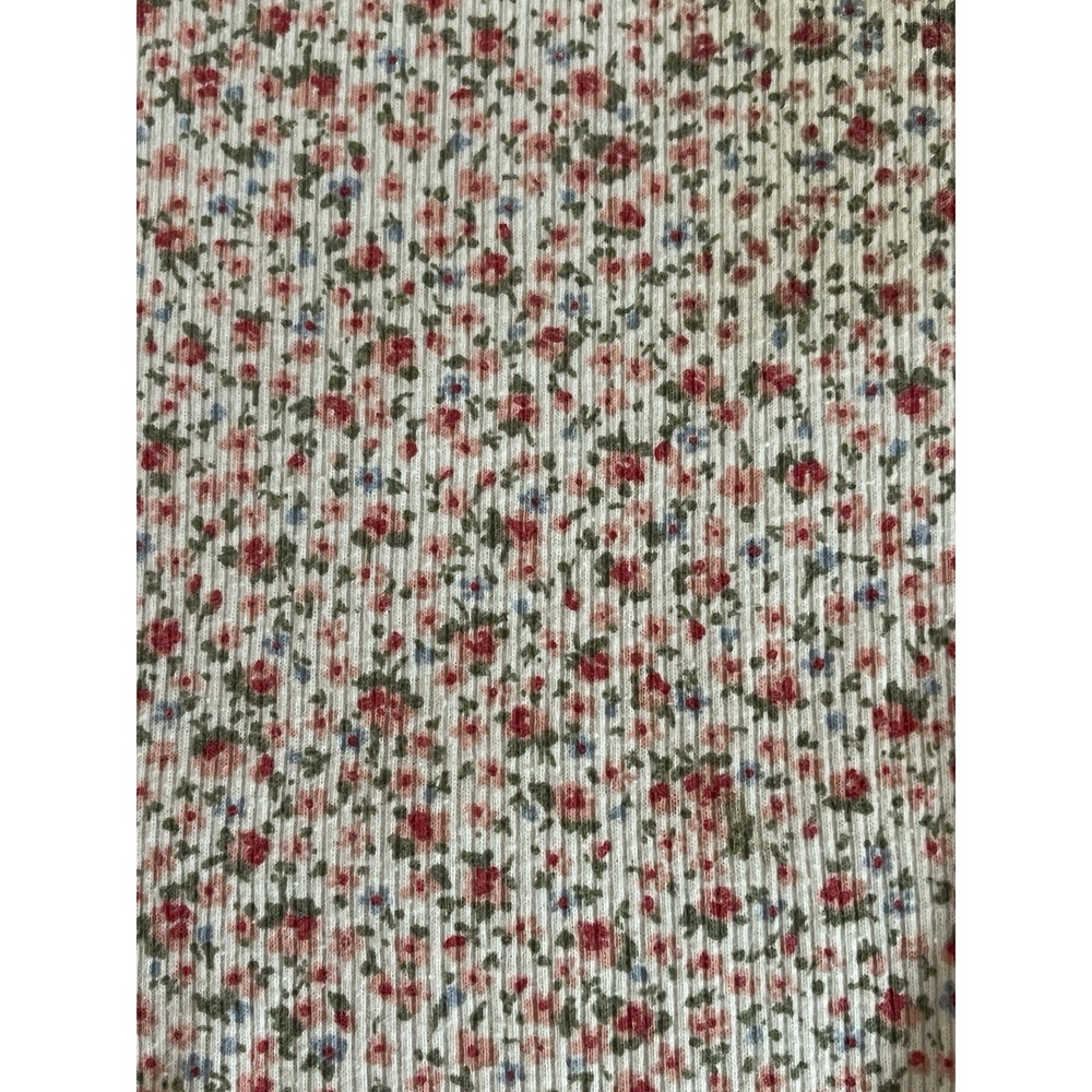 Faded Glory Must Have Tank Top Floral Ribbed Stretch Women's 1X  16W - Picture 3 of 4
